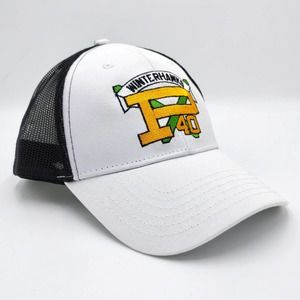 Portland Winterhawks Snapback Trucker Hat NHL Ice Hockey Mesh Cap White Black